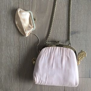 Vintage soft pink evening bag.